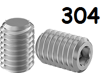 Set Screw Full Thread 304 Stainless Steel 1/2-13 * 3/4" [Nylon Point] [Allen Drive]