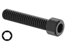 Metric Socket Head Cap Screw Black-Oxide Alloy Steel Full Thread M4 * 0.7 * 16MM Grade 12.9 [Allen Key]