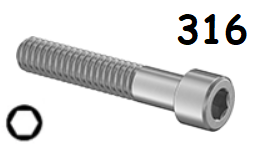 Socket Head Cap Screw Stainless Steel 5/8-11 * 10" [Cup Point] [Allen Drive]