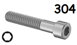 Socket Head Cap Screw Stainless Steel 1-8 * 4" [Cup Point] [Allen Drive]