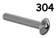 Truss Head Machine Screw Fine & Full Thread Stainless Steel 10-32 * 2-1/2" [Slotted Drive]