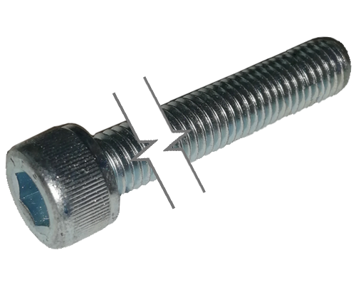 Metric Socket Head Cap Screw Zinc Plated Full Thread M6 * 1.0 * 12mm Grade 8.8 [Allen Key]